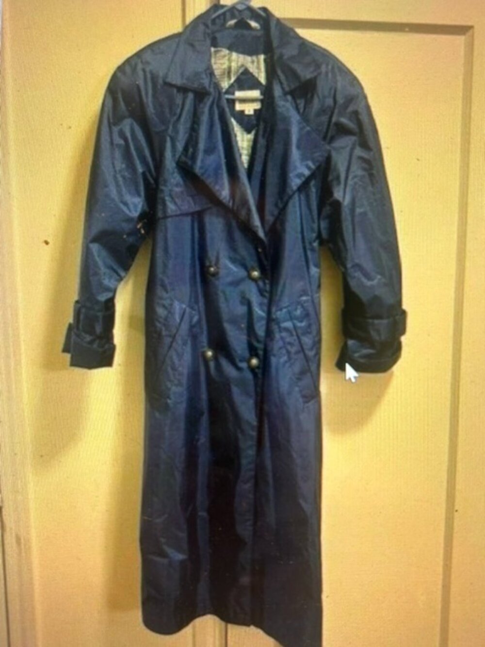 Karin Morgan - Blue Raincoat/Trenchcoat (Size 3P) PRE-OWNED